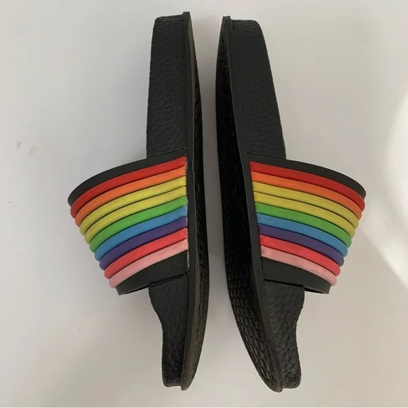 Tommy Bahama Rainbow Slides, comfort cushion slip on sandal shoes, girls size 1 - Picture 13 of 14